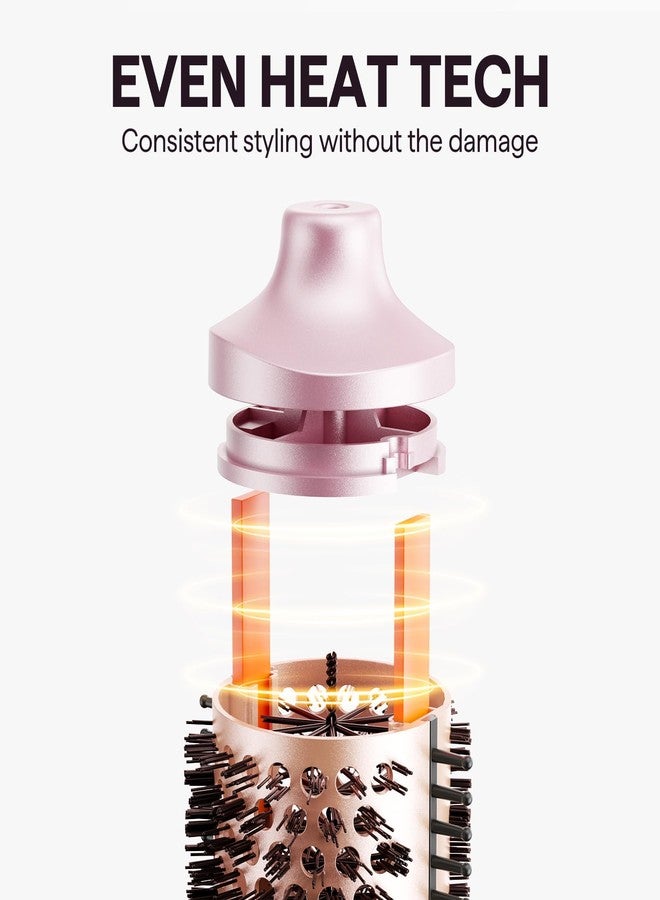 Wavytalk Heatwave Pro Ionic Thermal Brush Set, 3-Size Heated Round Brush for Short to Long Hair, Bilateral Negative Ions for Frizz-Free Shiny Blowout, Pink - Image 5